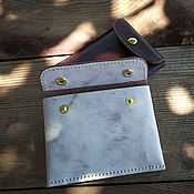 Сумки и аксессуары handmade. Livemaster - original item Leather wallet JAP3 whitewax. Handmade.
