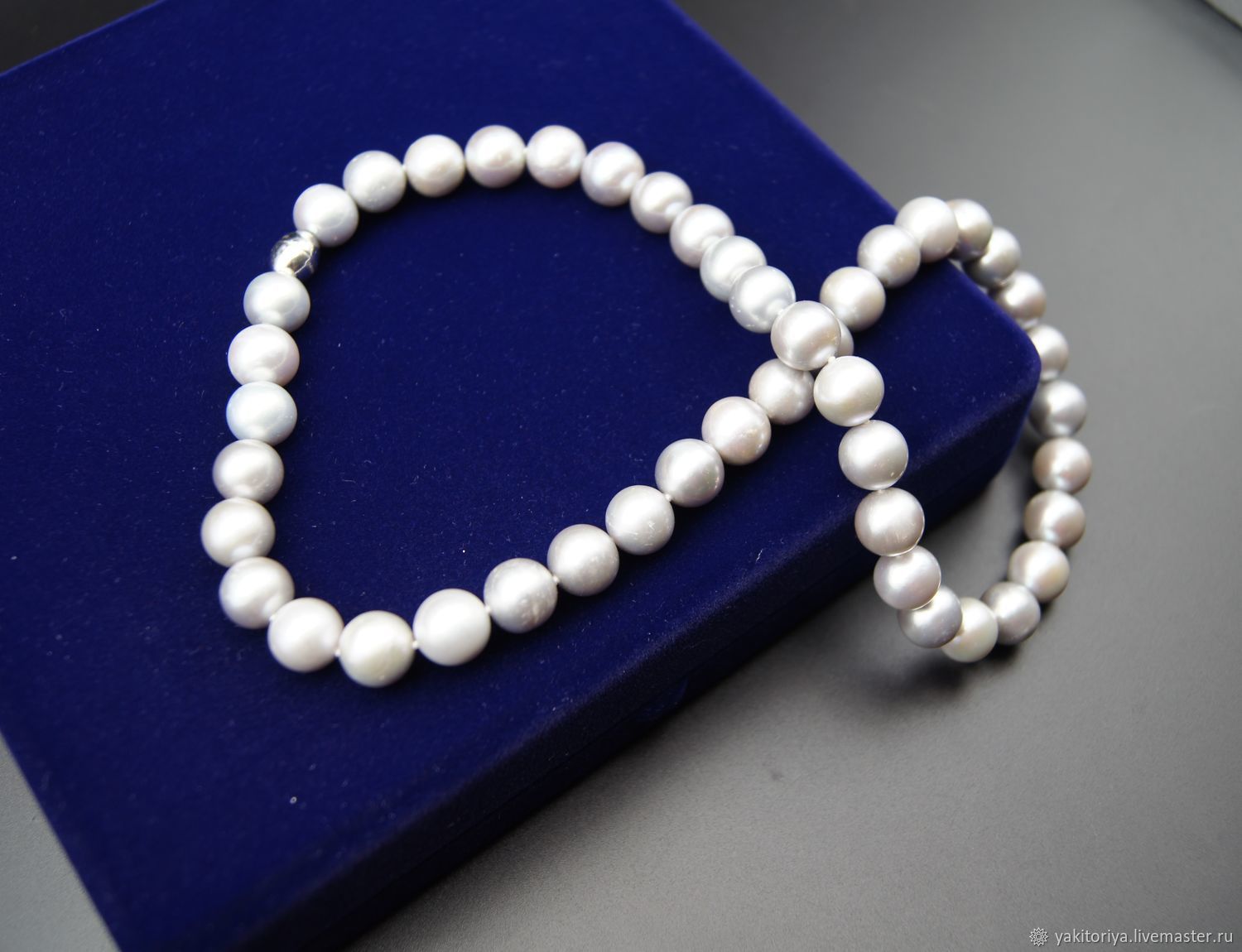 Necklace made of natural freshwater gray pearls 11-12 mm class AAA, Necklace, Moscow,  Фото №1