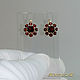 Earrings 'Garnet - circle chamomile' gold 585, garnets. VIDEO. Earrings. MaksimJewelryStudio. Online shopping on My Livemaster.  Фото №2