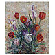 Oil painting Flowers Tulips, Pictures, Moscow,  Фото №1
