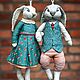 Кролики - символы 2023 года, Интерьерная кукла, Смоленск,  Фото №1