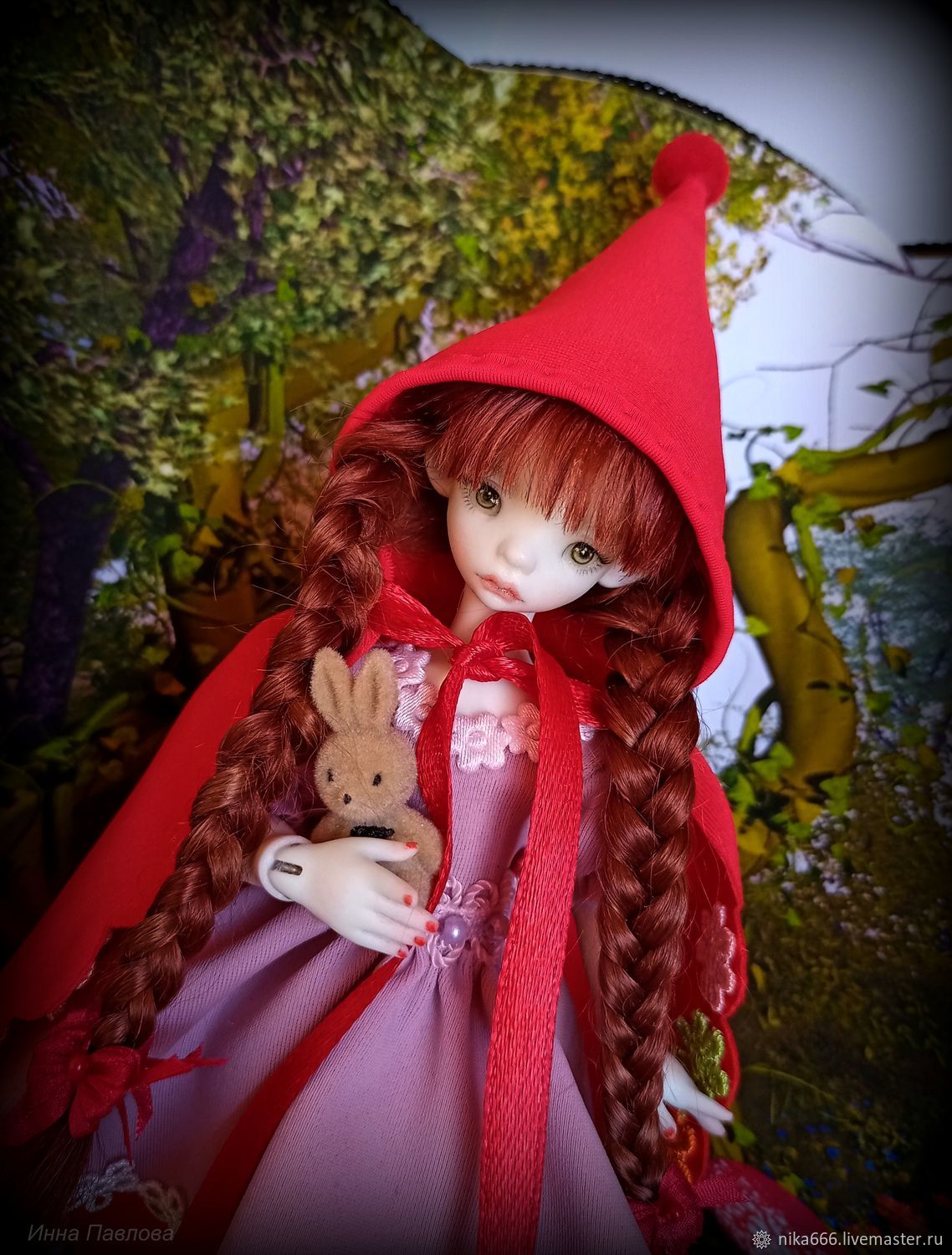  Красная Шапочка (фарфор), Шарнирная кукла, Самара,  Фото №1