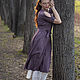 Фиолетовое платье на лето, из вискозы, однотонное, с коротким рукавом. Платья. Скромное обаяние (Александра). Ярмарка Мастеров.  Фото №5