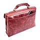 Order Leather briefcase 'Alexandria' (Bordeaux antique). Russian leather Guild. Livemaster. . Brief case Фото №3