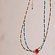 Чокер с агатом двухрядный. Чокер. Bijoux via joie. Ярмарка Мастеров.  Фото №7