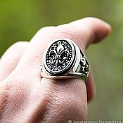 Украшения handmade. Livemaster - original item Ring with Bourbon lilies of silver 925 with zircons. Handmade.
