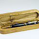 Premier ballpoint pen black marble in wooden case. Handle. KullikovCraft. My Livemaster. Фото №6