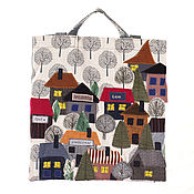 Сумки и аксессуары handmade. Livemaster - original item Shopping bag: bag bag, bag string bag houses. Handmade.