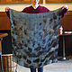 Scarf 'North sea' 100 % silk, ekoprint /Indigo. Scarves. Artinflat - natural dyeing. My Livemaster. Фото №4