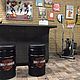 Пуф из металлической бочки в стиле Harley Davidson. Пуфы и пуфики. Custom Drum. Интернет-магазин Ярмарка Мастеров.  Фото №2