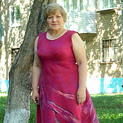 Валяное платье  " Перламутр"