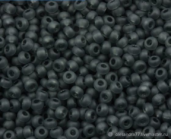 10 grams of 10/0 seed Beads, Czech Preciosa 40010m Premium grey transparent mats, Beads, Chelyabinsk,  Фото №1