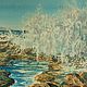 Fantastic waves of the sea. Cyprus. Watercolor, landscape. Pictures. Faina-art. Online shopping on My Livemaster.  Фото №2