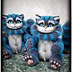 Чеширский кот ручной работы из войлока. Войлочная игрушка. Игрушки из валяной шерсти (RyabkovaVika) (RyabkovaVika). Ярмарка Мастеров.  Фото №5