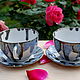 Order teacups: Ice and hot chocolate. Mila. Livemaster. . Single Tea Sets Фото №3