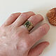Brass ring with emerald. Rings. Sonia Dov jewellery. My Livemaster. Фото №6
