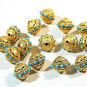 Материалы для творчества handmade. Livemaster - original item Beads Nepal brass,gilt. pcs. Handmade.