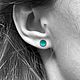 Серебряные серьги пусеты с горячей эмалью. Серьги-пусеты. VERESK Jewels. Ярмарка Мастеров.  Фото №4