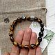 Amulet bracelet 'Money' made of natural tiger's eye, Bead bracelet, Bryansk,  Фото №1