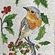 'The Robin bird', an embroidered smooth painting. Pictures. Irina  Art embroidery. Online shopping on My Livemaster.  Фото №2