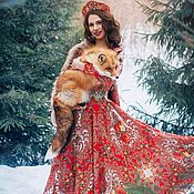 Платье из платков в Русском стиле