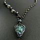 Кулон Green Ice. Сияющее стекло с эффектом металла, готика. Кулон. GlassLikeMetal. Интернет-магазин Ярмарка Мастеров.  Фото №2