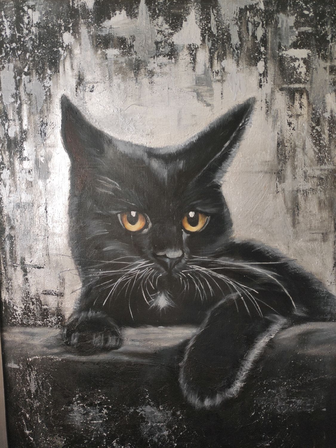 Черный кот картина