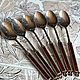 Spoons 6 pcs., nickel, silver, enamel, Europe. Vintage Cutlery. Dutch West - Indian Company. My Livemaster. Фото №5