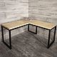 Угловой стол из сосны в стиле лофт "Table - 106". Столы. EasyLOFT. Ярмарка Мастеров.  Фото №4