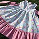 Dress made of American cotton ' Roses on pale blue', Dresses, Ivanovo,  Фото №1