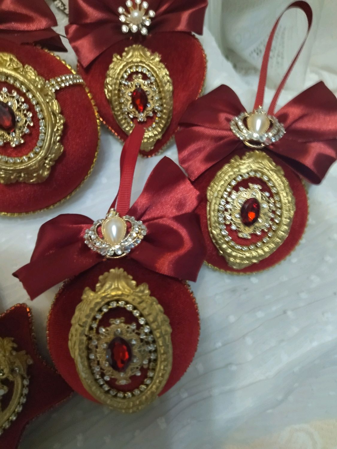 Комплект новогодних подвесок из бархата купить в интернет-магазине ...