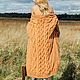 Long knitted apricot-colored cardigan to order, Cardigans, Yoshkar-Ola,  Фото №1