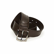 Аксессуары handmade. Livemaster - original item Straps: Men`s leather belt brown width 40 mm. Handmade.