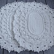 Для дома и интерьера handmade. Livemaster - original item Carpets: Oval Bedside Relief Rugs Crochet Winter Patterns-2. Handmade.