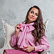 Blouse 'Gloss' with a bow powder pink. Blouses. Studio CAXAP by Tatyana Bykonya. Online shopping on My Livemaster.  Фото №2