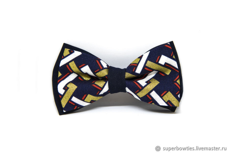Bow tie blue with gold and red, Ties, Moscow,  Фото №1
