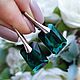 Серьги c кристаллами Сваровски Emerald, Серьги классические, Санкт-Петербург,  Фото №1
