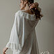 Cambric and lace Angelica nightgown milky color. Nightdress. Delicate Clothing Store (Daria). My Livemaster. Фото №4
