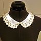 Collar detachable white Pearl one size, Collars, Moscow,  Фото №1