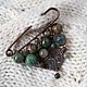 Brooch pin with natural green stones. Brooches. Foxys-handiwork (foxys-handiwork). My Livemaster. Фото №4