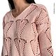 Women's Lotus pullover, cotton, openwork knitting, pink. Pullover Sweaters. SIBERIA COOL (knitting & painting) (Siberia-Cool). Online shopping on My Livemaster.  Фото №2