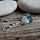 Silver earrings with aquamarine 'Sea of desires' 925. Earrings. The inspiration of nature in stones. My Livemaster. Фото №4