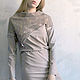 Narrow cocktail dress with long sleeves, Nude dress, Dresses, St. Petersburg,  Фото №1