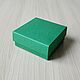 7x7x3 см, коробка крышка+дно, изумрудный дизайн.картон. Коробки. Master-Pack. Интернет-магазин Ярмарка Мастеров.  Фото №2