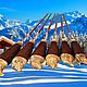 Skewers for grilling and barbecue 'Forest animals', handle — Wenge and brass. Skewers. The Gift Oasis. My Livemaster. Фото №12