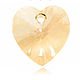Подвеска, Сердце, кристалл K9, 10мм Golden Shadow, Кристаллы, Москва,  Фото №1