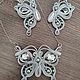 Soutache jewelry set Silver butterflies, necklaces and earrings. Jewelry Sets. VeninnaS. Online shopping on My Livemaster.  Фото №2