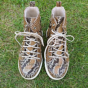 Обувь ручной работы handmade. Livemaster - original item Women`s Python VICTORY sneakers. Handmade.