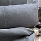 Декоративная льняная подушка с вышивкой Стрекоза, размер в ассортименте