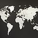 Карта мира World Map Wall Decoration White 130х78. Карты мира. Александр (Mybestbox). Интернет-магазин Ярмарка Мастеров.  Фото №2